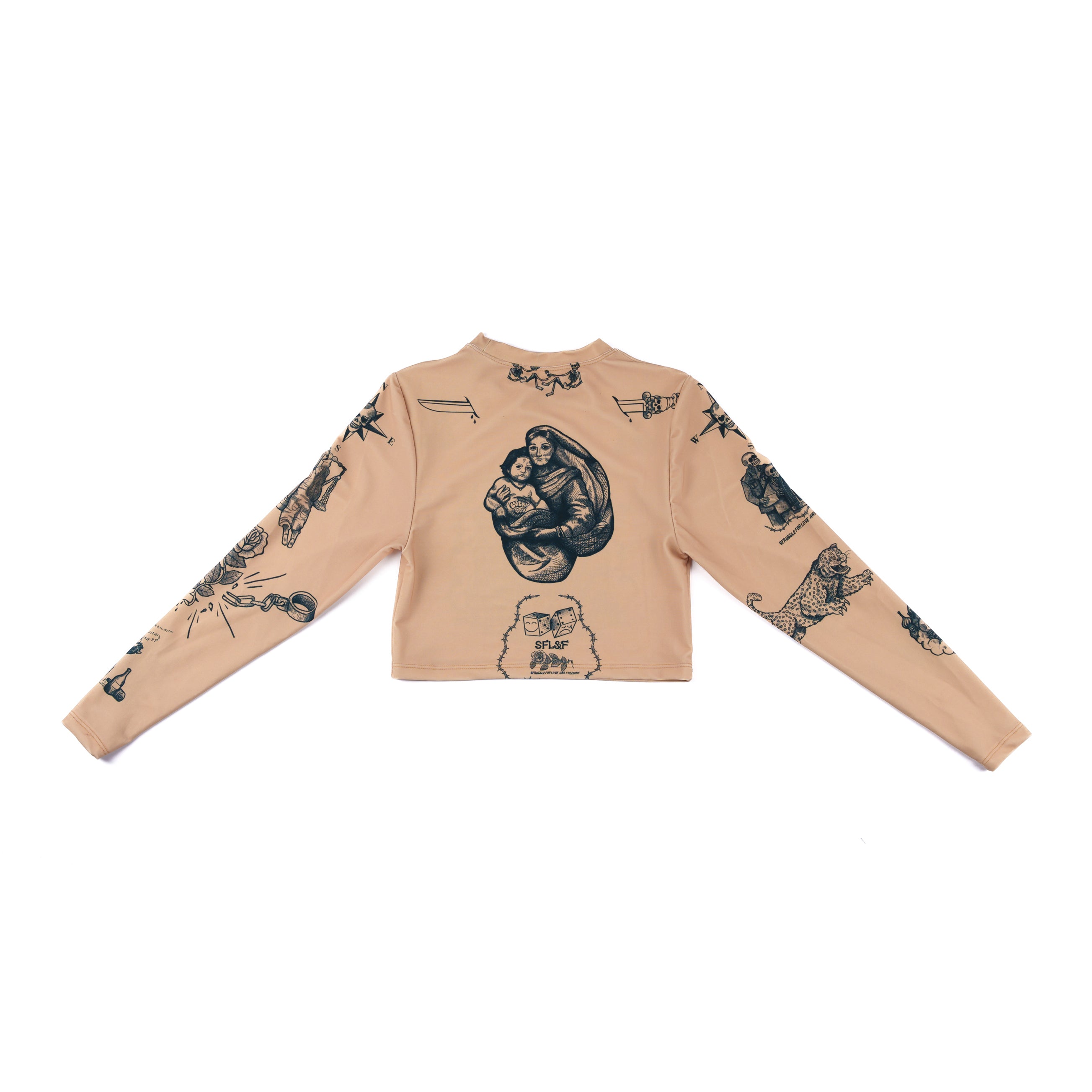 SFL&F Lycra Tattoo Crop