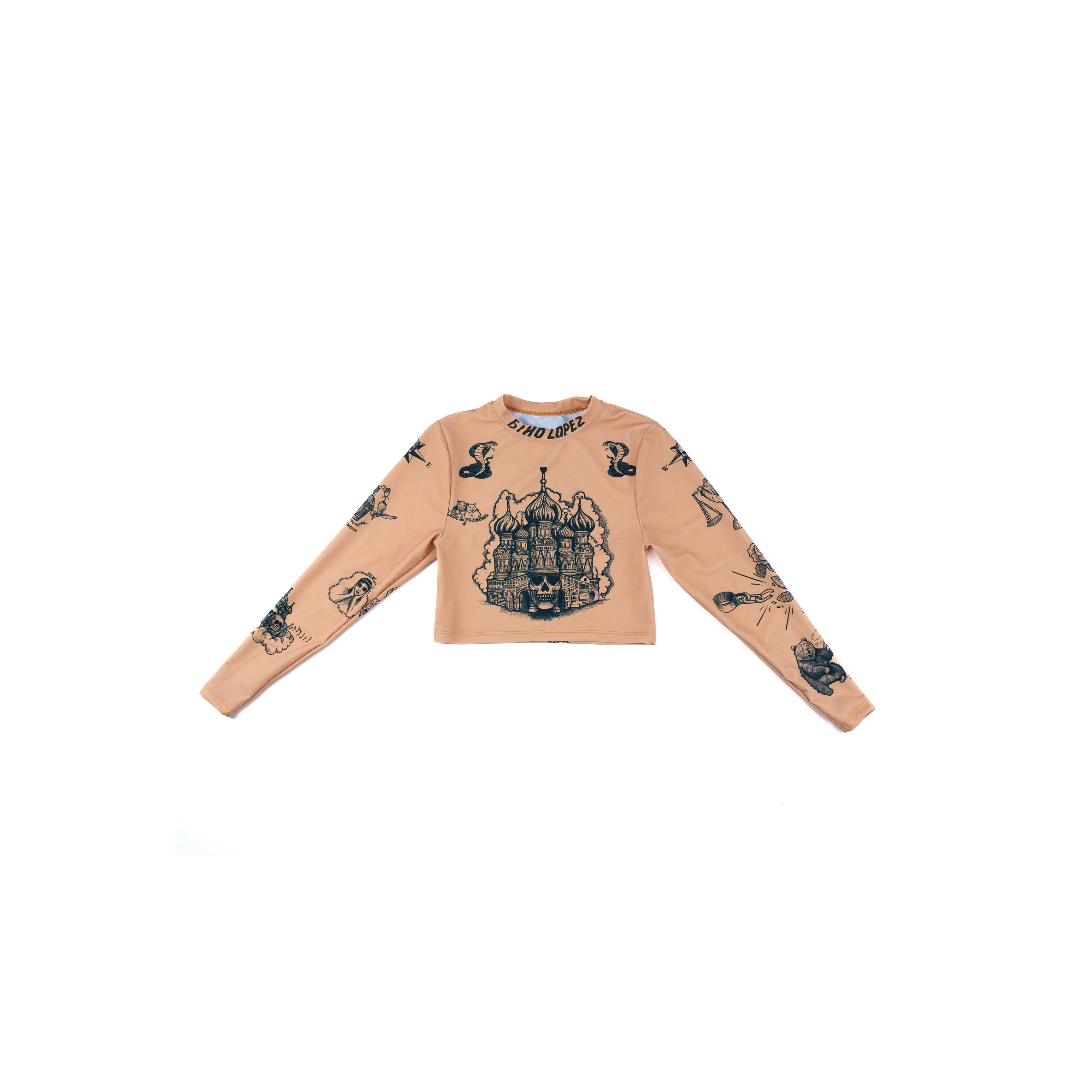 SFL&F Lycra Tattoo Crop