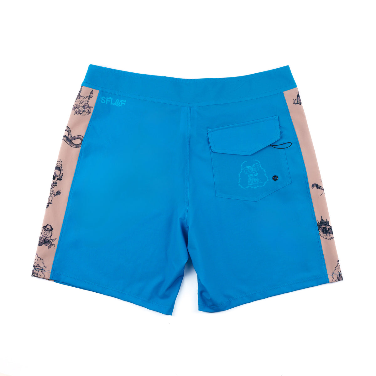 SFL&F Stripes Boardshort RoyalBlue – Gino Lopez