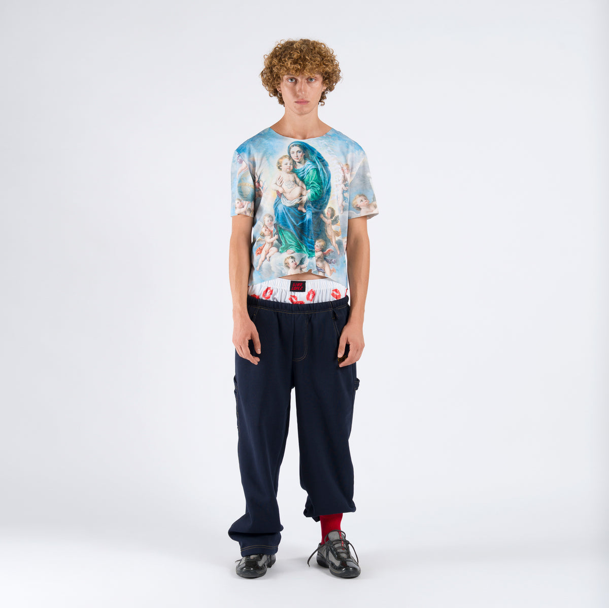 La Famiglia Mary crop t-shirt La Famiglia Mary crop t-shirt – Gino Lopez