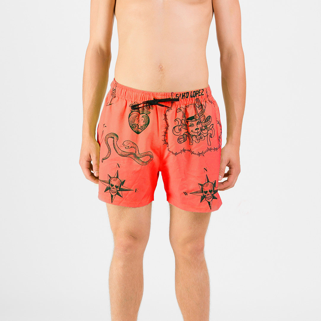 SFL&F Classic Boardshort Tomato – Gino Lopez