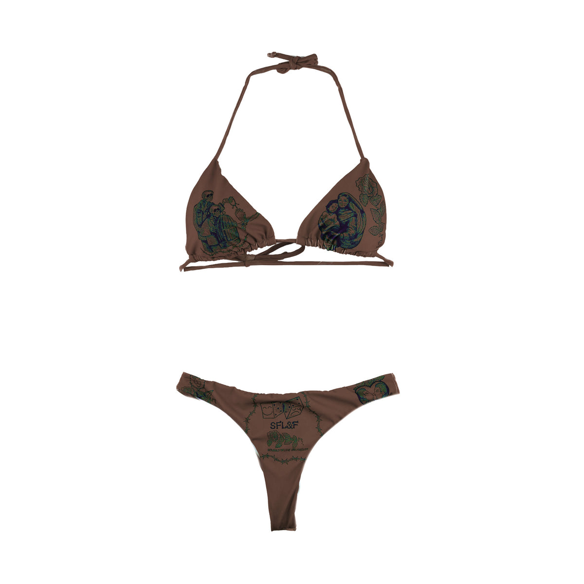 SFL&F Classic Bikini 1 SaddleBrown – Gino Lopez