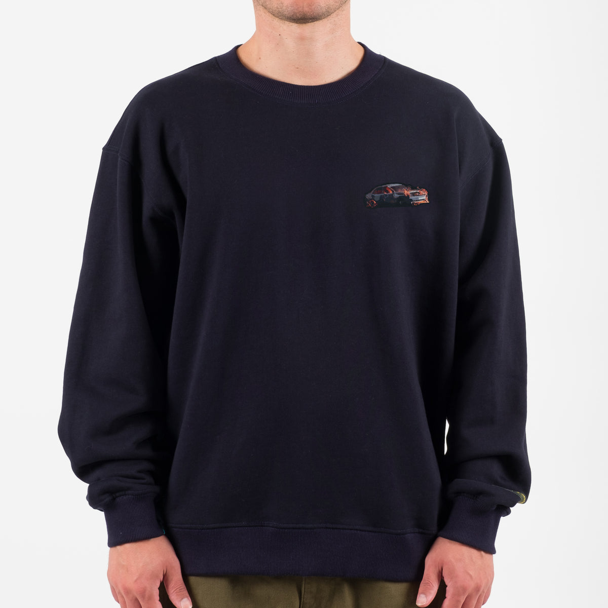 Compton Crewneck Midnightblue – Gino Lopez