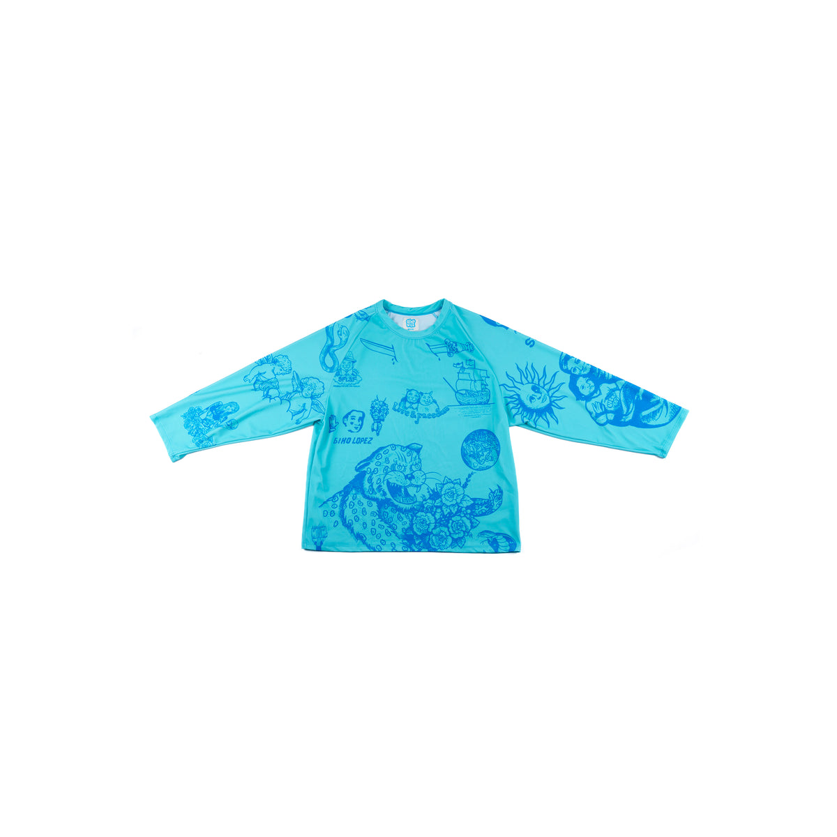 SFL&F Lycra Long Sleeve Cyan – Gino Lopez