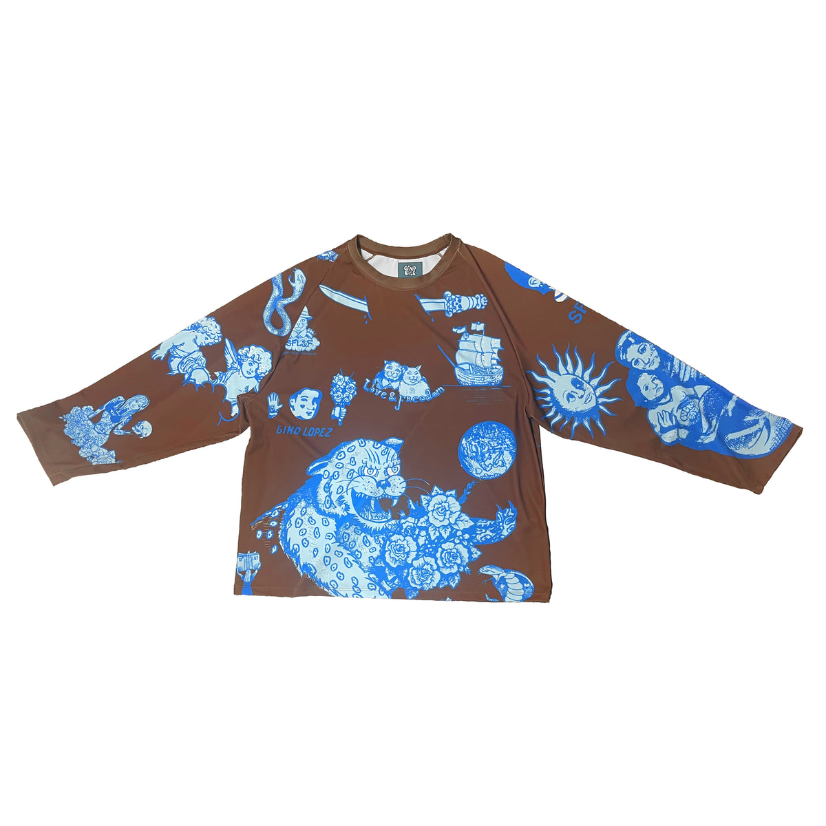 SFL&F Lycra Long Sleeve SaddleBrown – Gino Lopez