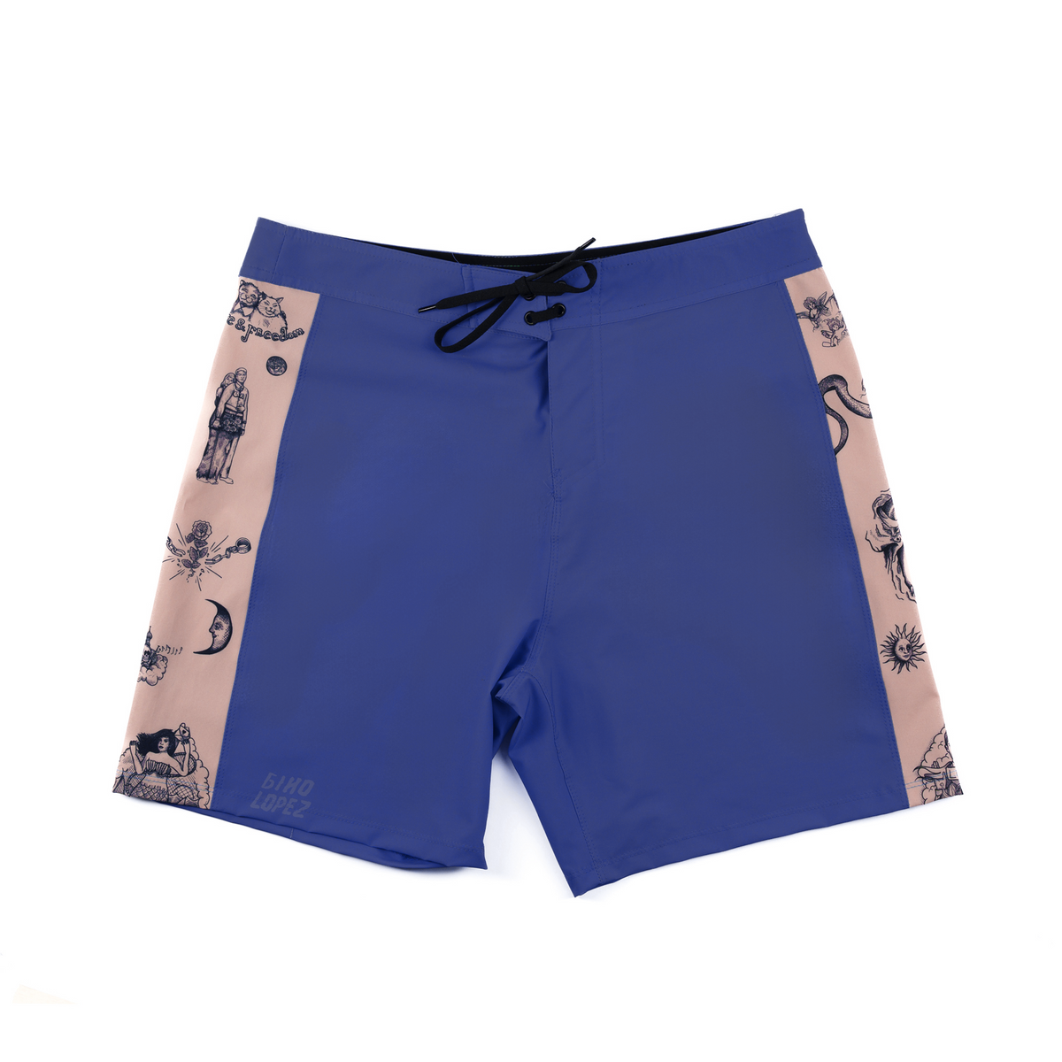 SFL&F Stripes Boardshort DarkBlue – Gino Lopez