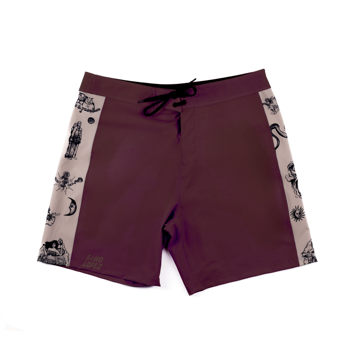 SFL&F Stripes Boardshort SaddleBrown – Gino Lopez