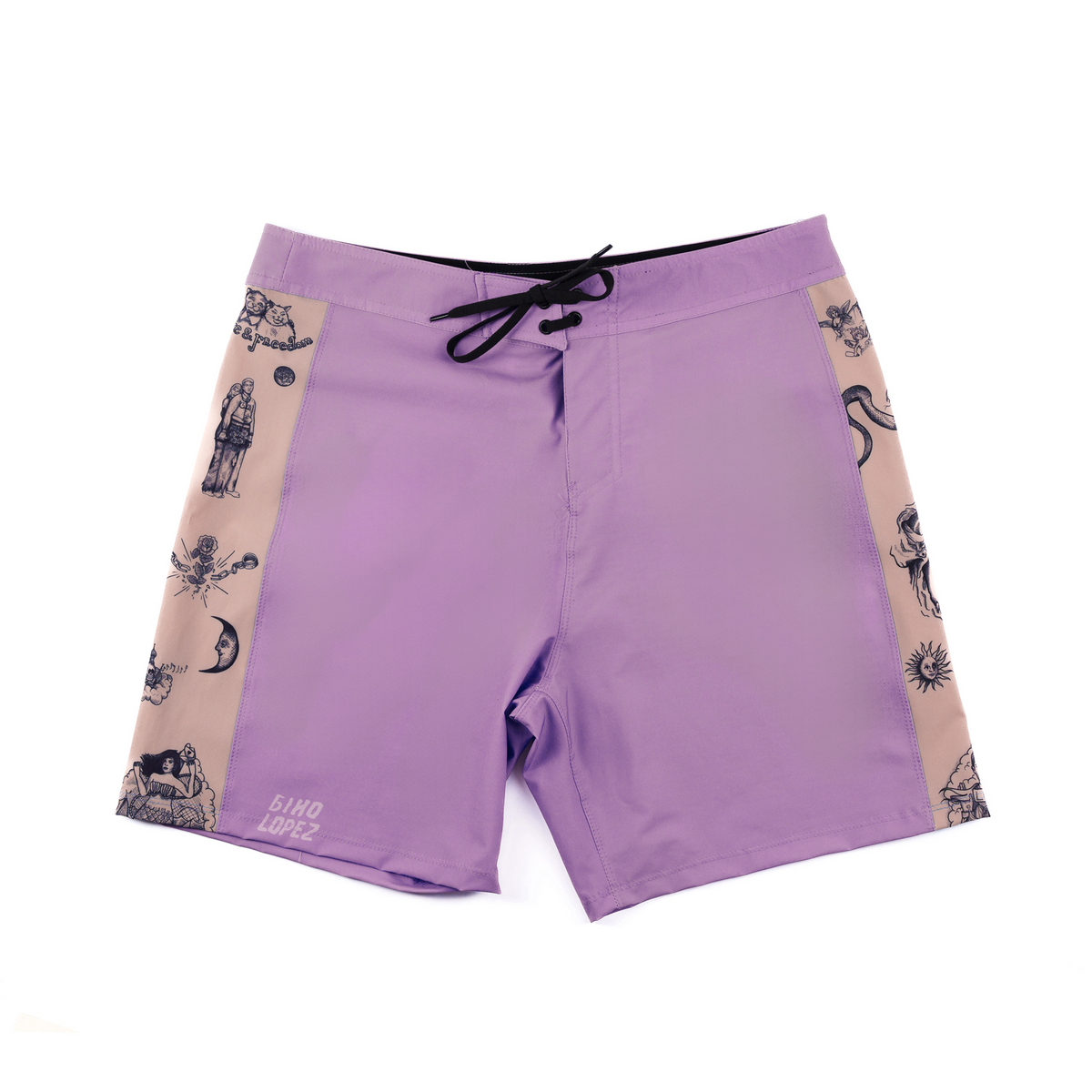 SFL&F Stripes Boardshort Plum – Gino Lopez