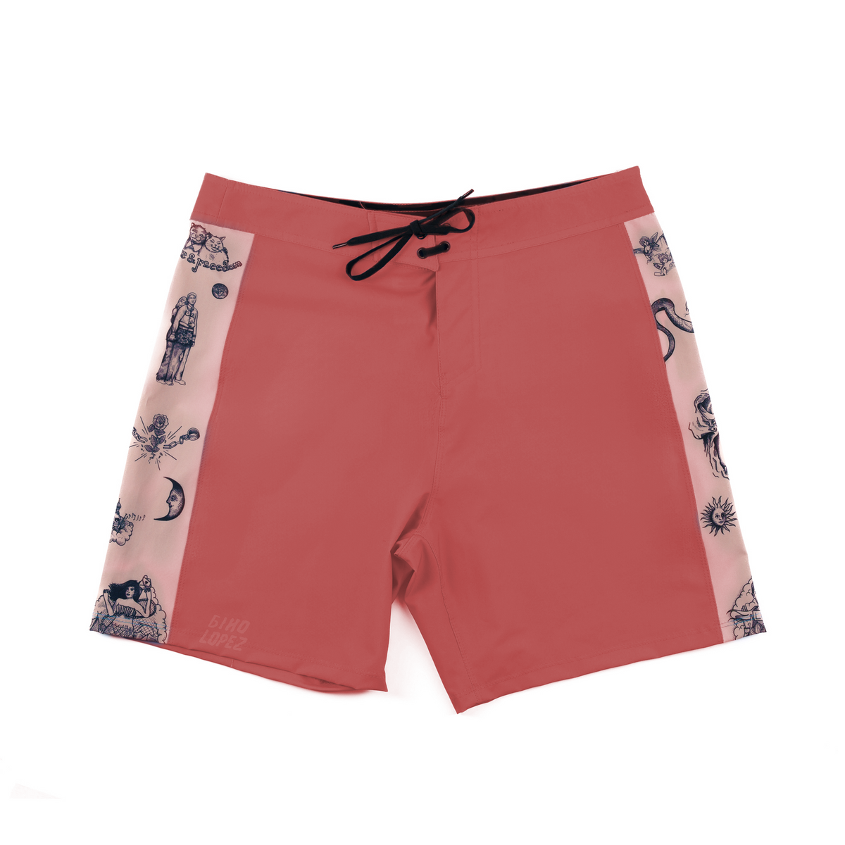 SFL&F Stripes Boardshort Tomato – Gino Lopez