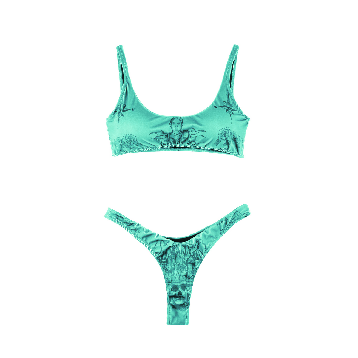 SFL&F Classic Bikini 2 Cyan – Gino Lopez
